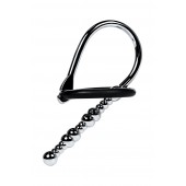 Серебристый уретральный плаг-бусины TOYFA Metal с мягким фиксириющим кольцом - ToyFa - купить с доставкой в Новочеркасске