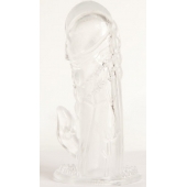 Прозрачная гелевая насадка с клиторальным отростком - 13 см. - Toyfa Basic - в Новочеркасске купить с доставкой