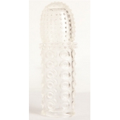 Прозрачная закрытая гелевая насадка - 13,5 см. - Toyfa Basic - в Новочеркасске купить с доставкой