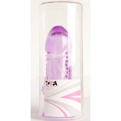 Фиолетовая гелевая насадка с шипами - 13 см. - Toyfa Basic - в Новочеркасске купить с доставкой