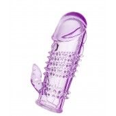 Фиолетовая насадка с коготком и шипами - 13 см. - Toyfa Basic - в Новочеркасске купить с доставкой