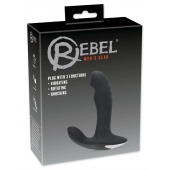 Черный вибромассажер простаты с функцией римминга Plug with Perineum Stimulator - 16,6 см. - Orion - в Новочеркасске купить с доставкой