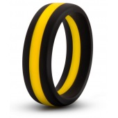 Черно-желтое силиконовое эрекционное кольцо Silicone Go Pro Cock Ring - Blush Novelties - в Новочеркасске купить с доставкой