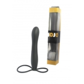 Черная насадка на пенис для двойной стимуляции Mojo BlackJack - 15 см. - Seven Creations - в Новочеркасске купить с доставкой