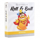 Стимулирующий презерватив-насадка Roll   Ball Banana - Sitabella - купить с доставкой в Новочеркасске