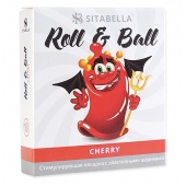 Стимулирующий презерватив-насадка Roll   Ball Cherry - Sitabella - купить с доставкой в Новочеркасске