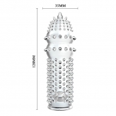 Закрытая прозрачная насадка Crystal sleeve - 14,2 см. - Erowoman-Eroman - в Новочеркасске купить с доставкой