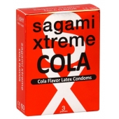 Ароматизированные презервативы Sagami Xtreme COLA - 3 шт. - Sagami - купить с доставкой в Новочеркасске