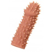 Телесная реалистичная насадка KOKOS Extreme Sleeve 07 с дополнительной стимуляцией - 12,7 см. - KOKOS - в Новочеркасске купить с доставкой