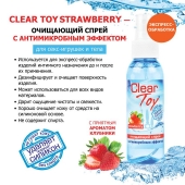 Очищающий спрей для игрушек CLEAR TOY Strawberry - 100 мл. - Биоритм - купить с доставкой в Новочеркасске