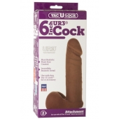 Насадка-мулат для трусиков Vac-U-Lock 6  ULTRASKYN Cock - 17,3 см. - Doc Johnson - купить с доставкой в Новочеркасске