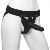 Черный полый вибрострапон Body Extensions BE Aroused - 17,78 см. - Doc Johnson - купить с доставкой в Новочеркасске