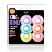 Набор из 6 эрекционных колец King of the Ring - Blush Novelties - в Новочеркасске купить с доставкой