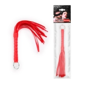 Красная плеть с рукоятью в оплетке - 28 см. - Notabu - купить с доставкой в Новочеркасске