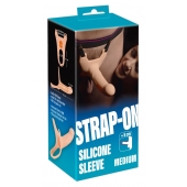 Силиконовый полый страпон на ремнях Silicone Strap-on - 16 см. - Orion - купить с доставкой в Новочеркасске