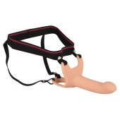 Силиконовый полый страпон на ремнях Silicone Strap-on - 16 см. - Orion - купить с доставкой в Новочеркасске