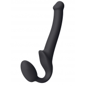 Черный безремневой страпон Silicone Bendable Strap-On S - Strap-on-me - купить с доставкой в Новочеркасске