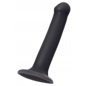 Черный фаллос на присоске Silicone Bendable Dildo M - 18 см. - Strap-on-me - купить с доставкой в Новочеркасске