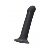 Черный фаллос на присоске Silicone Bendable Dildo L - 19 см. - Strap-on-me - купить с доставкой в Новочеркасске