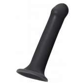 Черный фаллос на присоске Silicone Bendable Dildo L - 19 см. - Strap-on-me - купить с доставкой в Новочеркасске