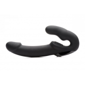 Черный безремневой страпон Urge Silicone Strap On с пультом ДУ - 24 см. - XR Brands - купить с доставкой в Новочеркасске