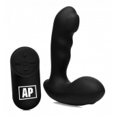 Черный стимулятор простаты Alpha-Pro 7X P-Milker Silicone Prostate Stimulator with Milking Bead - XR Brands - в Новочеркасске купить с доставкой