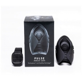 Темно-серый инновационный мужской осциллятор PULSE SOLO LUX с пультом ДУ - Hot Octopuss - в Новочеркасске купить с доставкой