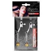 Оригинальные зажимы на соски с желтыми шариками - Notabu - купить с доставкой в Новочеркасске