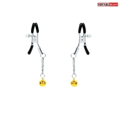 Оригинальные зажимы на соски с желтыми шариками - Notabu - купить с доставкой в Новочеркасске