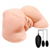 Телесная вибровагина Julie с 2 рабочими отверстиями - Baile - в Новочеркасске купить с доставкой