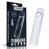 Прозрачная насадка-удлинитель Flawless Clear Penis Sleeve Add 1 - 15,5 см. - Lovetoy - в Новочеркасске купить с доставкой