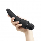 Черный анальный вибратор 7  Slim Anal Realistic Vibrator - 20 см. - PowerCocks