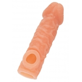 Телесная закрытая насадка с шершавой головкой Cock Sleeve Size M - 15,6 см. - KOKOS - в Новочеркасске купить с доставкой