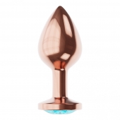 Пробка цвета розового золота с малиновым кристаллом Diamond Topaz Shine L - 8,3 см. - Lola Games - купить с доставкой в Новочеркасске