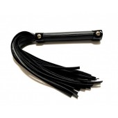 Черная плеть из эко-кожи - 42 см. - БДСМ Арсенал - купить с доставкой в Новочеркасске