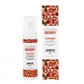 Разогревающее массажное масло  с ароматом клубники Gourmet Strawberry - 50 мл. - Exsens - купить с доставкой в Новочеркасске