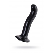 Черный стимулятор для пар P G-Spot Dildo Size M - 18 см. - Strap-on-me - в Новочеркасске купить с доставкой
