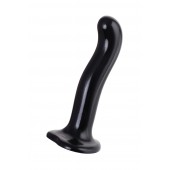 Черный стимулятор для пар P G-Spot Dildo Size M - 18 см. - Strap-on-me - в Новочеркасске купить с доставкой