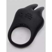 Черное эрекционное виброкольцо Sensation Rechargeable Vibrating Rabbit Love Ring - Fifty Shades of Grey - в Новочеркасске купить с доставкой