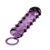 Закрытая фиолетовая насадка с пупырышками SAMURAI PENIS SLEEVE PURPLE - 14,5 см. - NMC - в Новочеркасске купить с доставкой