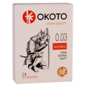 Тонкие презервативы OKOTO Thin Extra Soft - 3 шт. - Sitabella - купить с доставкой в Новочеркасске