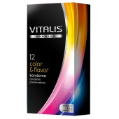 Цветные ароматизированные презервативы VITALIS PREMIUM color   flavor - 12 шт. - Vitalis - купить с доставкой в Новочеркасске