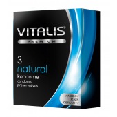 Классические презервативы VITALIS PREMIUM natural - 3 шт. - Vitalis - купить с доставкой в Новочеркасске