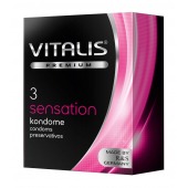 Презервативы с пупырышками и кольцами VITALIS PREMIUM sensation - 3 шт. - Vitalis - купить с доставкой в Новочеркасске
