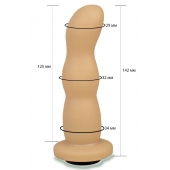 Телесная рельефная насадка Harness - 14,2 см. - LOVETOY (А-Полимер) - купить с доставкой в Новочеркасске