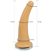 Телесная гладкая насадка Harness - 13,3 см. - LOVETOY (А-Полимер) - купить с доставкой в Новочеркасске
