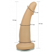 Телесная гладкая насадка Harness - 14,7 см. - LOVETOY (А-Полимер) - купить с доставкой в Новочеркасске