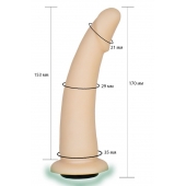Телесная гладкая насадка-фаллоимитатор Harness - 17 см. - LOVETOY (А-Полимер) - купить с доставкой в Новочеркасске