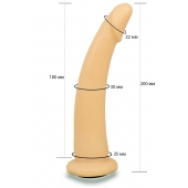Телесная гладкая насадка-фаллоимитатор Harness - 20 см. - LOVETOY (А-Полимер) - купить с доставкой в Новочеркасске