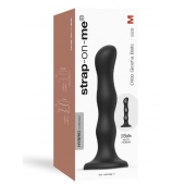 Черная насадка Strap-On-Me Dildo Geisha Balls size M - Strap-on-me - купить с доставкой в Новочеркасске